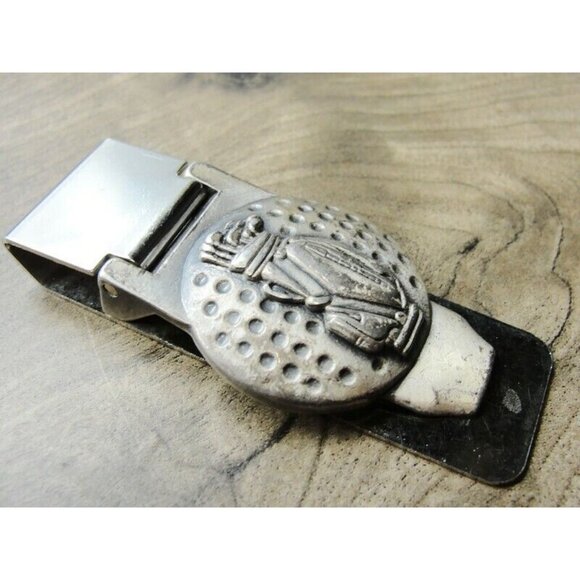 Golf Money Clip Golf Bag Stainless Steel Credit Card Cash ID Holder - Picture 2 of 7